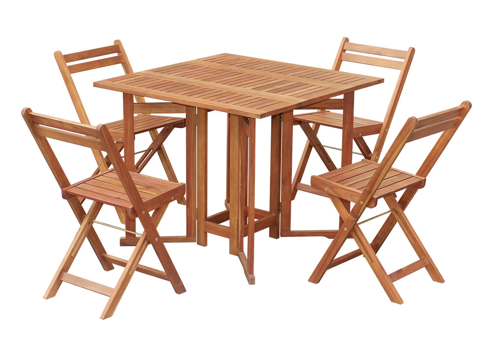 SET- NOVEMBER SQUARE TABLE (KD) 90 x 90 x 74cm + TIVOLI FOLDING CHAIR 40 x 49 x 77cm 